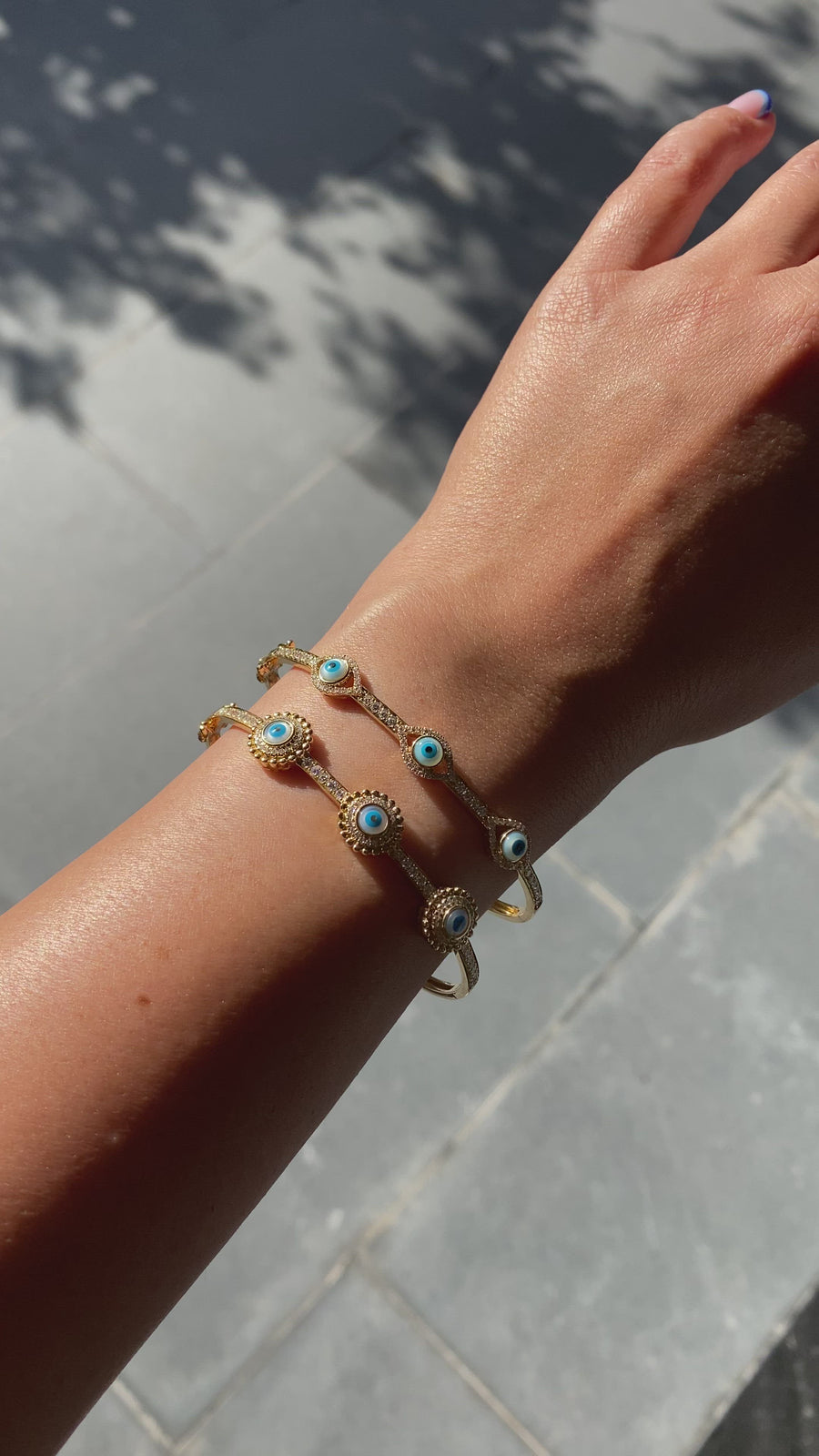 Evil Eye Diamond Bangle
